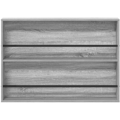  Polica za časopise s policom Zidne Siva Sonoma 100 x 12 x 70 cm Slike