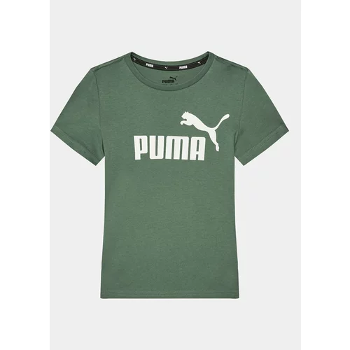 Puma Majica Ess Logo 586960 Zelena Regular Fit