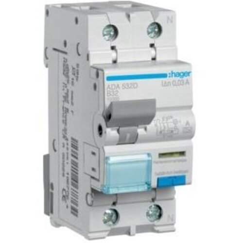 Haeger Hager RCD 1P+N 10kA B-32A 30mA ADA532D, (21223726) Slike