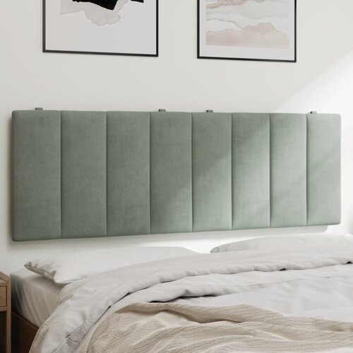 VidaXL Jastuk za uzglavlje svjetlosivi 140 cm bar&amp;scaron;unasti Slike