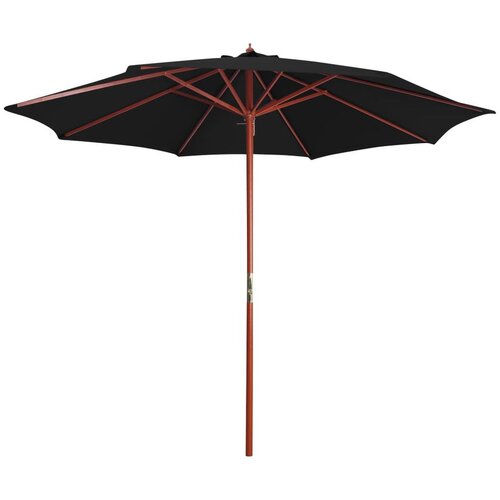  Suncobran s drvenom &amp;scaron;ipkom 300 x 258 cm crni Slike
