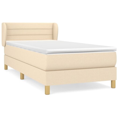 Maison Chic Box spring postelja - Vzmetna postelja z vzmetnico krem 100x200 cm blago SL20074, (21881553) Slike
