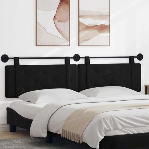  Držeće uzglavlje Zidne Crna 210 x 55 x 5 cm Baršun - Crna 200 cm bez LED Cene
