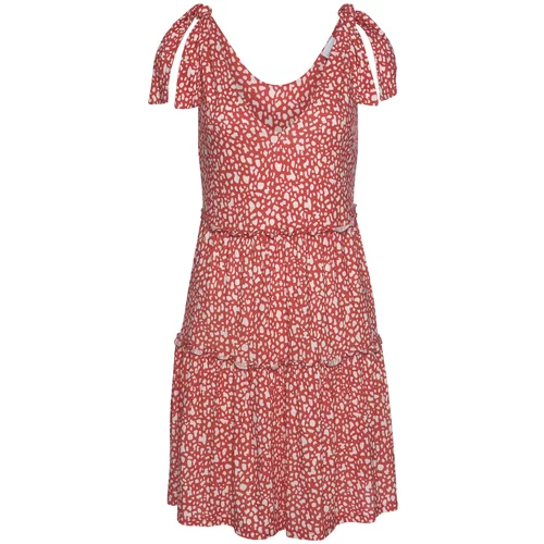 BEACH TIME Ljetna haljina crvena / bijela