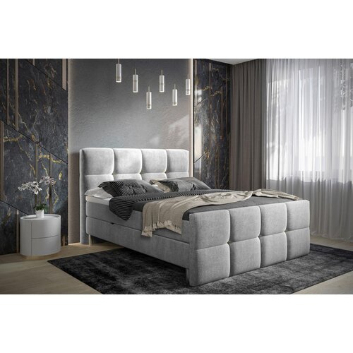 Esposa POSTELJA Z VZMETNICO 160 cm x 200 cm , tekstil svetlo siva Slike