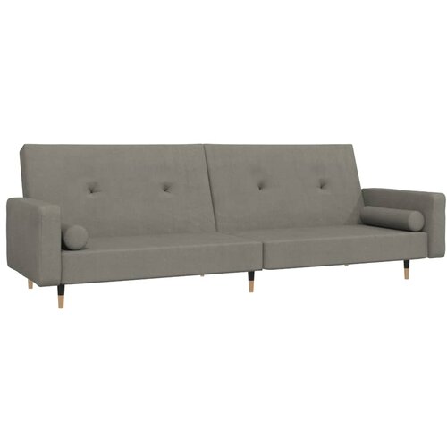 Maison Chic kavč - Sofa - Kanape dvosed z ležiščem in dvema blazinama svetlo siv žamet, (21727790) Cene