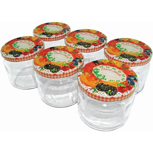  Set staklenki s poklopcima (Zapremnina: 0,37 l, 6 staklenki i 6 poklopaca) Slike