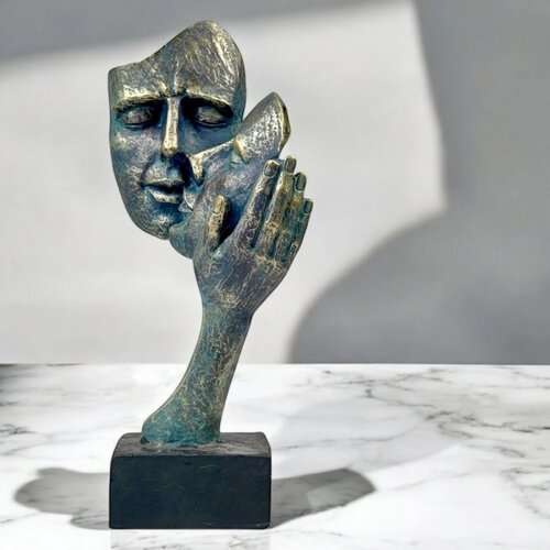  Stona dekoracija 29,5x10x14 cm smola/patina Slike