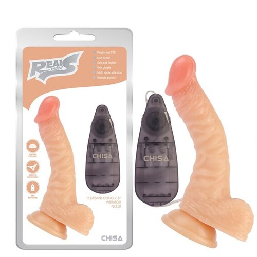  Vibrator Pleasent Dong No. 01, 19.5cm, Boja kože Slike