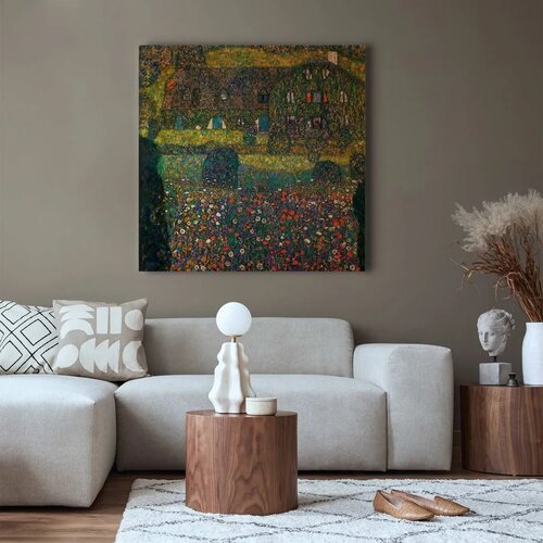 Slika - Gustav Klimt &amp;ndash; Country House on the Attersee Lake 80x80 Akustična Slike