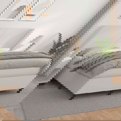  Box spring postelja z vzmetnico bel 140x200 cm umetno usnje, (20901078) Slike