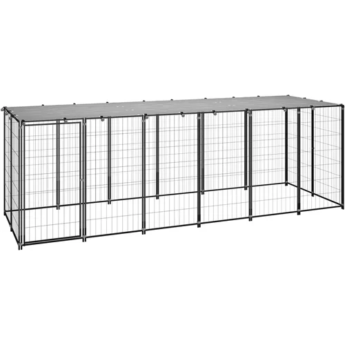  Kavez za pse crni 330 x 110 x 110 cm čelični