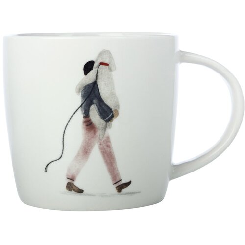 Maxwell williams Bela porcelanasta skodelica 400 ml Walking The Dog – Cene