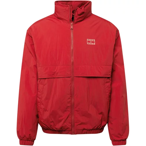 Tommy Jeans Prehodna jakna kremna / rdeča