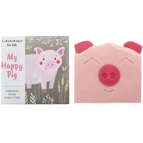Almara Soap For Kids My Happy Pig ročno izdelano milo z vonjem hruške za otroke 100 g