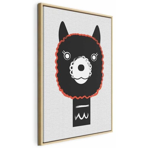  Slika - Decorative Alpaca (1 Part) Vertical 40x60 U prirodnom drvenom okviru Cijene