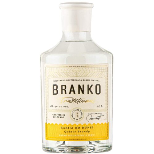 Belgrade Urban Distillery Rakija BRANKO traditional dunja 0,7l Slike