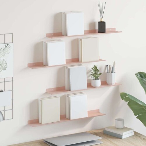  Polica na zidu s policom Zidne 4 pcs Ružičasta 60 x 9 x 2 5 cm - Ružičasta 60 x 9 cm 4 Cijene