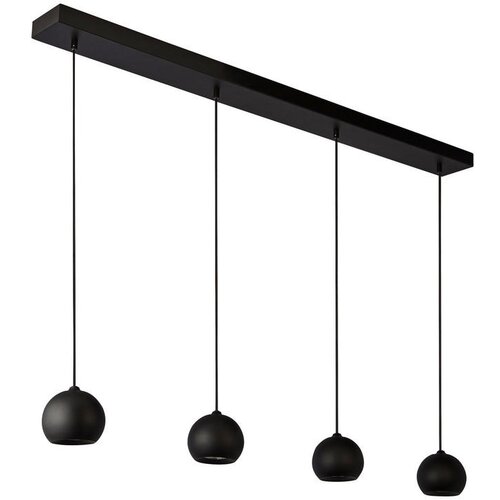 Lesnina XXXL Searchlight 1014-4BK - Luster na sajli EINDHOVEN 4xGU10/50W/230V crna Slike