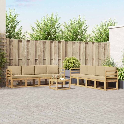  Set vanjskih sofa 9 kom. Bijela i bež Cene