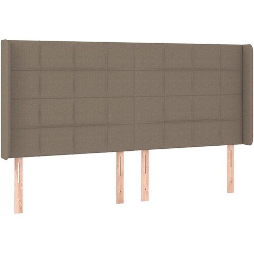  box spring s madracem LED smeđesivi 180x200 cm tkanina Slike