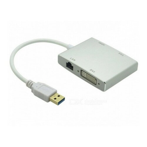  FastAsia adapter-konvertor USB 3.0 na HDMI+VGA+DVI+RJ45 Cene