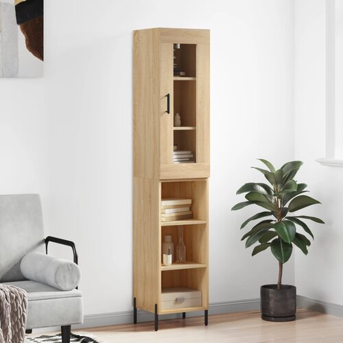 vidaXL Visoka komoda hrasta sonome 34 5x34x180cm od konstruiranog drva Cene