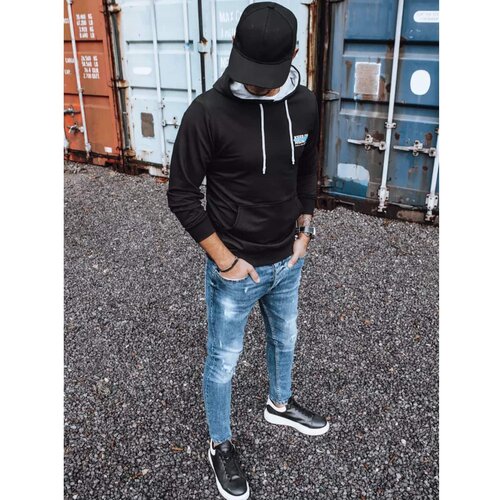 DStreet Black men&amp;#039;s sweatshirt with print BX5382 Slike