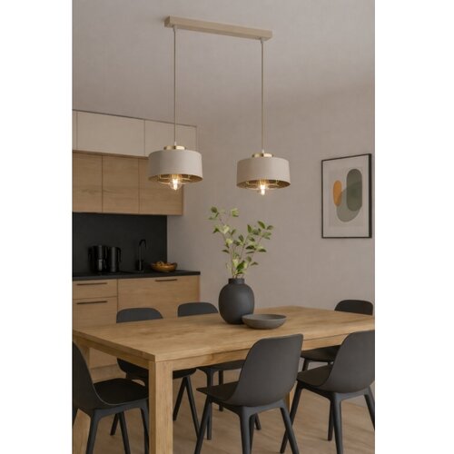  Brilagi - Visilica na sajli 2xE27/60W/230V bež/zlatna Slike
