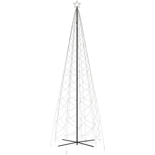 VidaXL Stožasto božićno drvce toplo bijelo 1400 LED žarulja 160x500 cm Slike