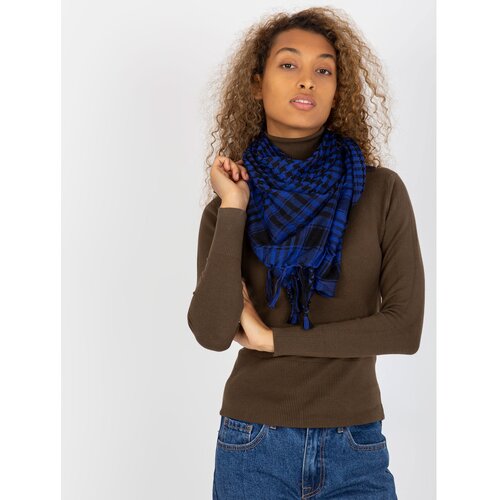 Fashion Hunters Cobalt and black scarf with fringes Cijene