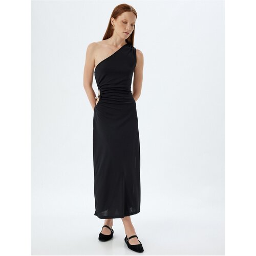 Koton One Shoulder Long Dress with Window Detail Draped Slike