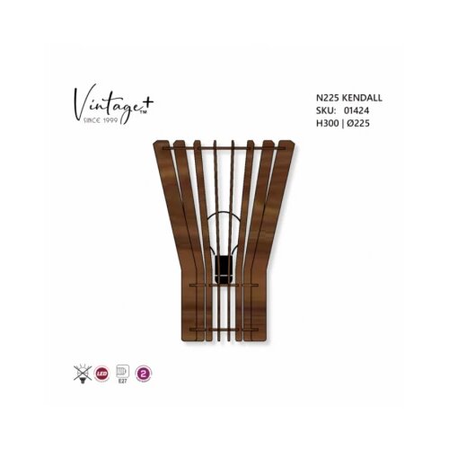 Vintage kendall N225 zidna lampa 1*E27 (o 325 mm, h-300 mm) - SKU01424 Slike