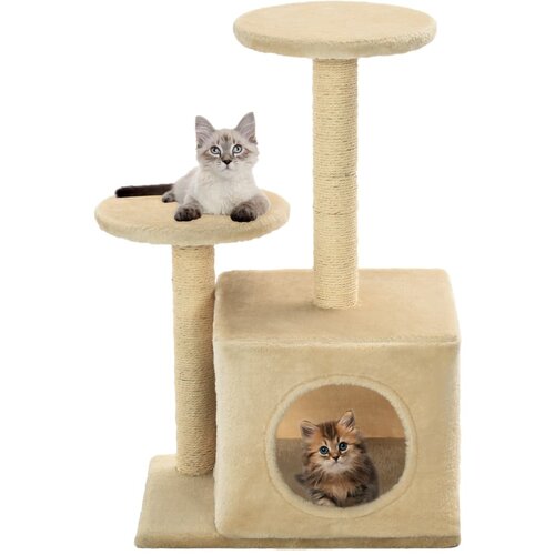  Penjalica za mačke sa stupovima za grebanje od sisala 60 cm bež Cijene