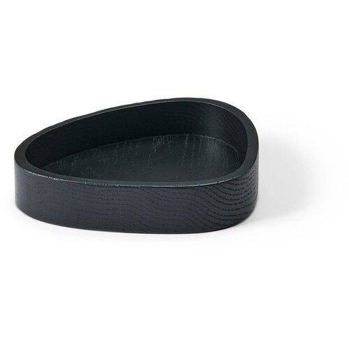 LIND DNA Črna dekorativna lesena škatla za shranjevanje 14x12,5x3 cm Curve S – Cene