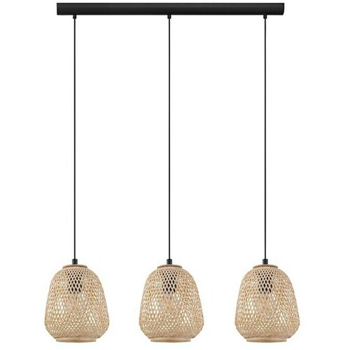 Eglo Viseća lampa DEMBLEBY 3xE27 90 cm prirodno drvo/crna 43262 Cene