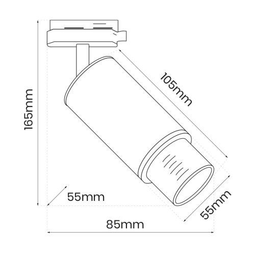  Reflektor za &amp;scaron;inski sistem MICA 1xGU10/25W/230V, jednofazni, beo Slike