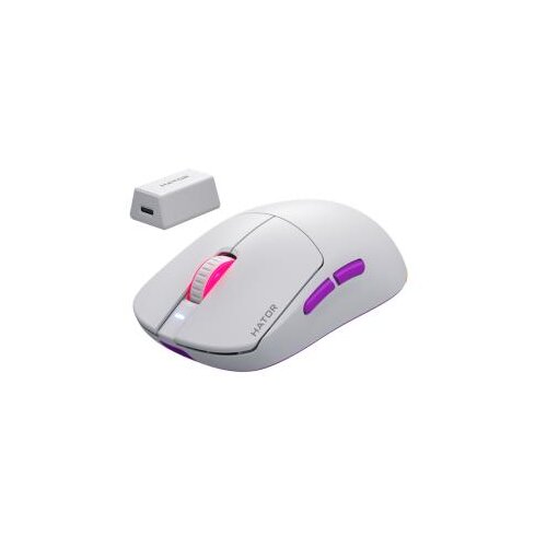 Hator HATOR Quasar 3 ULTRA 8K Wireless, white-violet - Optical Yellow 100M Switches PixArt PAW3950 Cene