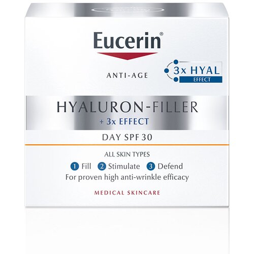 Eucerin Hyaluron-Filler + 3x Effect SPF30 dnevna krema protiv starenja kože 50 ml za žene Slike