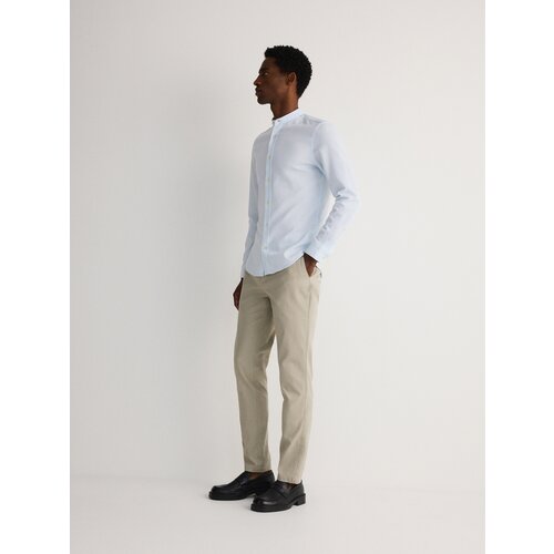Reserved - Chino slim fit hlače - bljedozeleno Slike