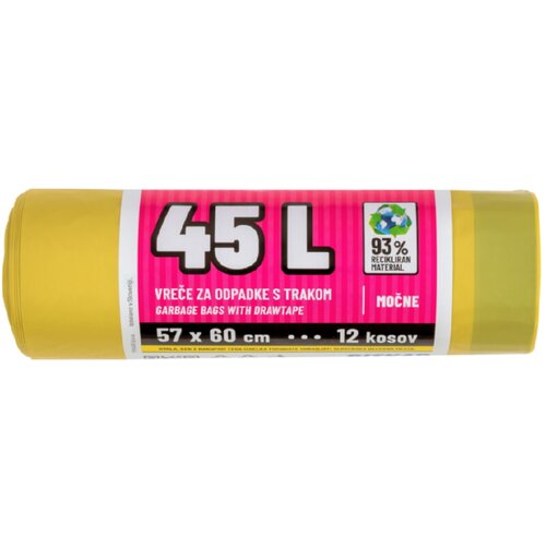 PISKAR Vrečke za odpadke (s trakom, 45 l, 12 kos) Slike