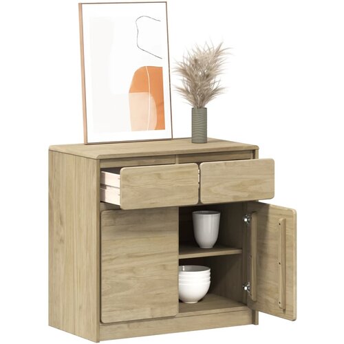 vidaXL Komoda SAUDA hrast 80x43x75,5 cm trdna borovina Cene