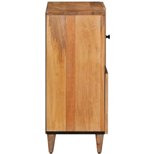  Kreveta s pohranom Prirodna 80 x 33 5 x 75 cm Čvrsto drvo manga - Prirodna Slike