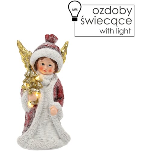 Molarem Home Božićni ukras anđeo s LED svjetlom - 20 cm Slike