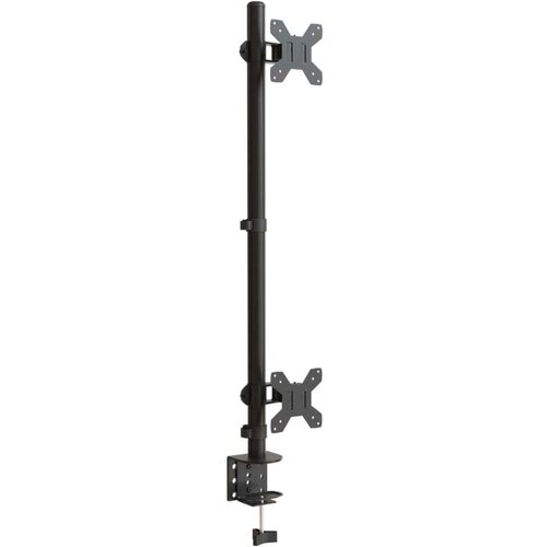  Dvostruki nosač za monitor crni čelični VESA 75/100 mm Slike