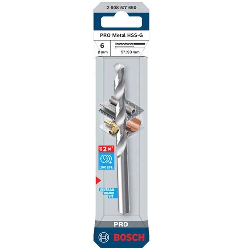 Bosch Svrdlo za metal PRO metal HSS-G, 6 x 57 x 93 mm Cijene