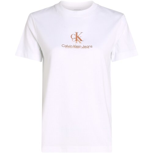 Calvin Klein Jeans Majice s kratkimi rokavi SHADOW GRAPHIC REGULAR J20J225545 Bela Slike