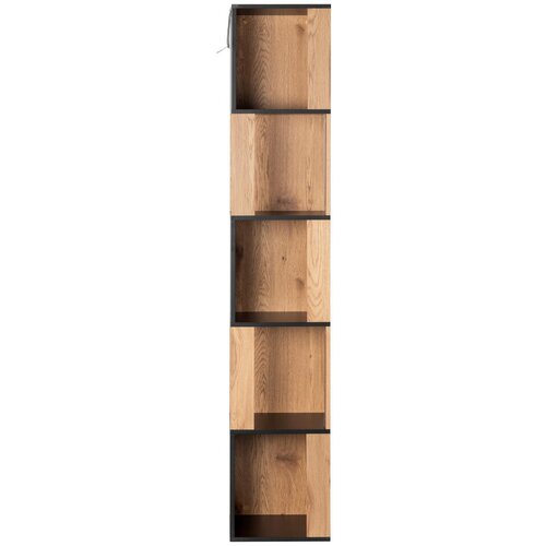 MID.YOU KOTNI REGAL 34/185/34 cm naravne barve, črna Slike