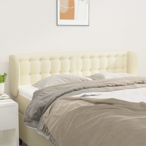  Uzglavlje s u&amp;scaron;ima krem 147x23x78/88 cm od umjetne kože Slike