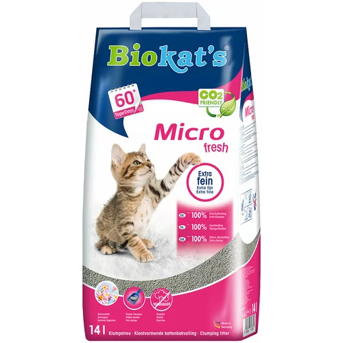 Biokats Micro Fresh pesek za mačke - 14 l